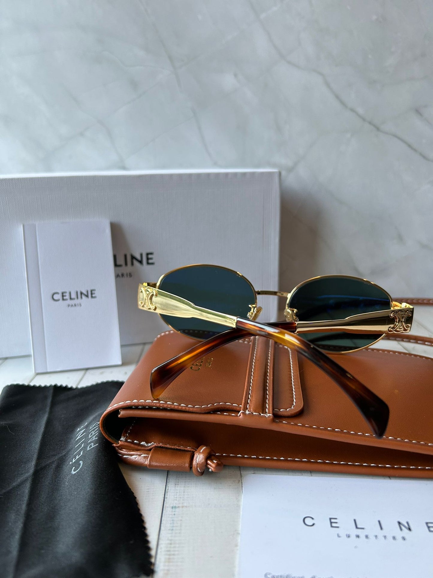 Óculos Celine Lente Verde Premium