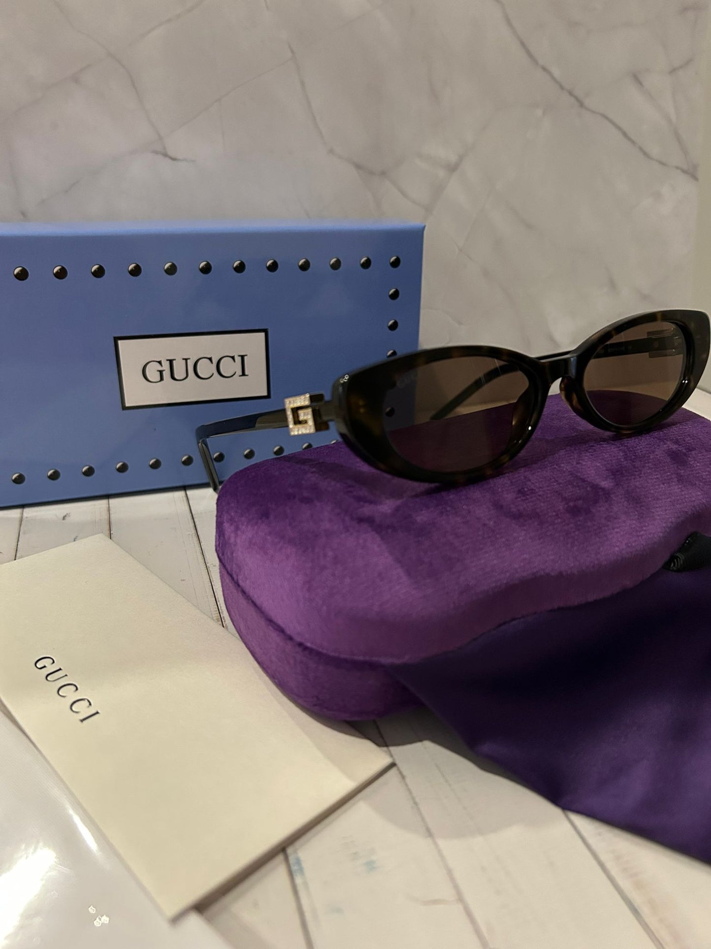 ÓCULOS GUCCI G CASTANHO – PREMIUM
