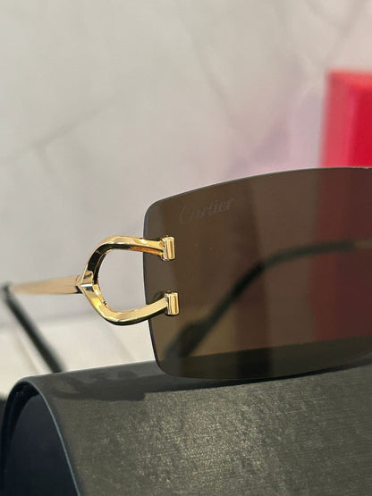 ÓCULOS CARTIER GOLD MARRON PREMIUM