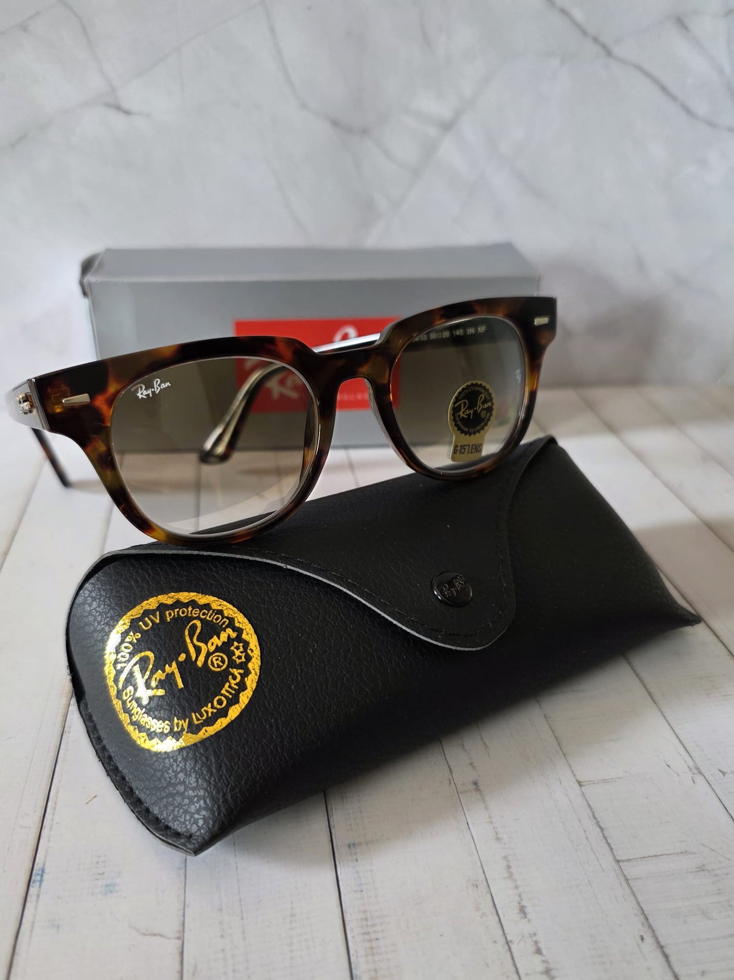 Ray-Ban Meteor Classic – Tartaruga com Lentes B-15