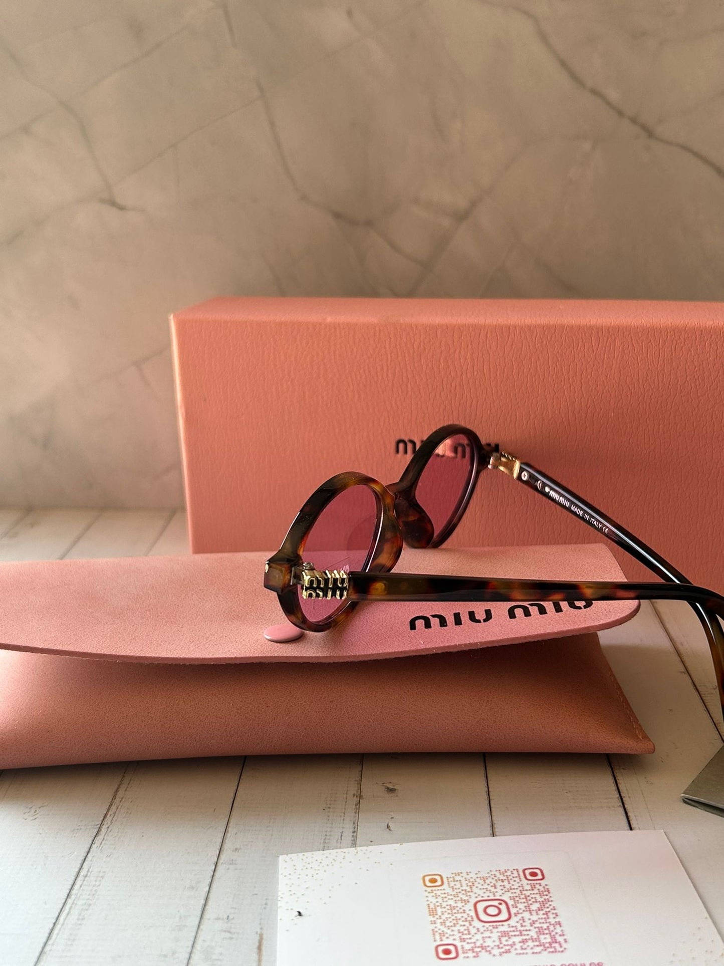 Miu Miu Vintage Tartaruga 5519- Lente Rosa👩