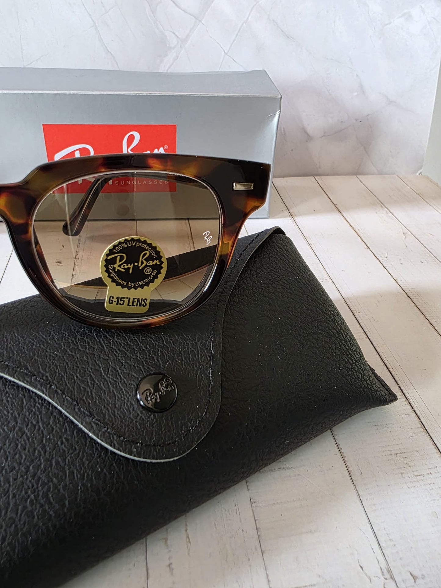 Ray-Ban Meteor Classic – Tartaruga com Lentes B-15